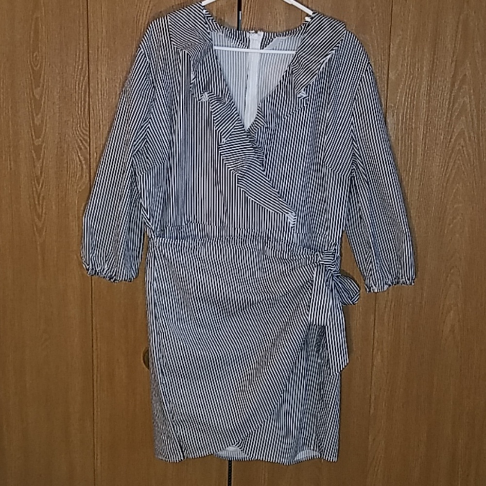 New York & Company striped romper